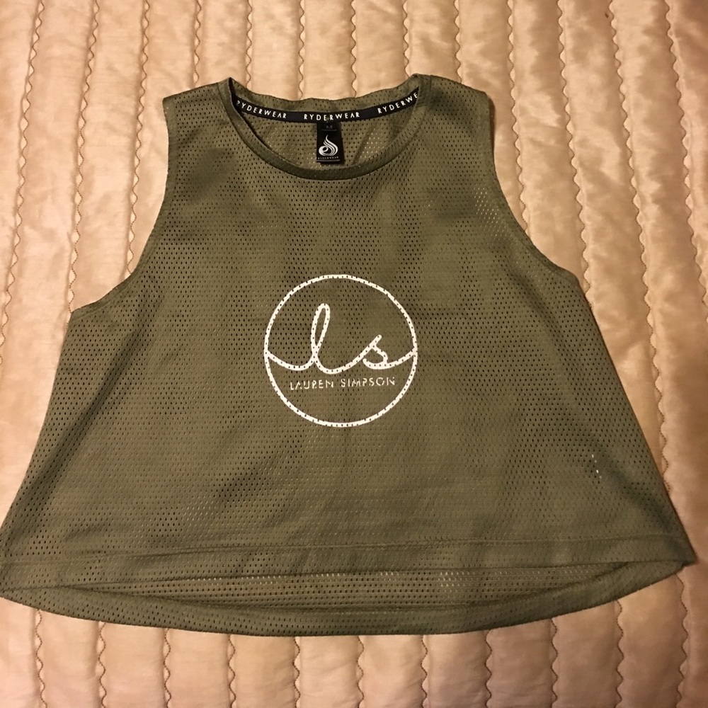 Lauren Simpson Army Green Crop Top Tank